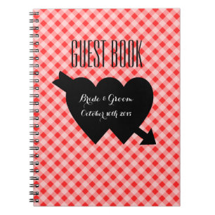 Ginghammuster-Hochzeit Guestbook des Landes Notizblock