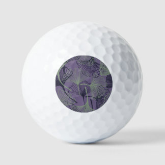 Gingko Biloba: abstraktes Vintages Muster. Golfball