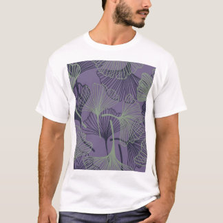 Gingko Biloba: abstraktes Vintages Muster. T-Shirt