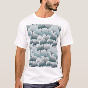 Gingko Biloba, nahtlos blaues Muster. T-Shirt