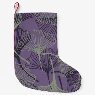 Gingko Biloba nahtlos Muster. Abstrakt Vintag Kleiner Weihnachtsstrumpf