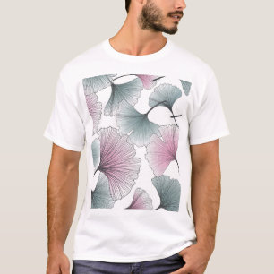 Gingko Biloba von Hand gezeichnet. T-Shirt