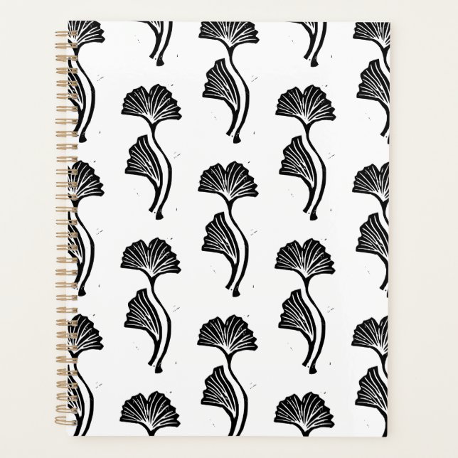 Gingko Leaf Lino Print Planer (Vorderseite)