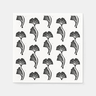 Gingko Leaf Lino Print Serviette
