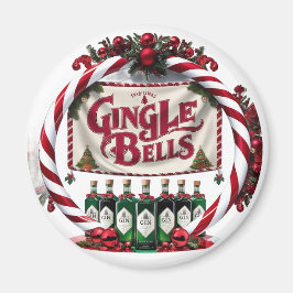 Gingle Bells Christmas Gin Display Magnet