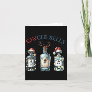 Gingle Bells Funny Gin Gin Bells Christmas Tree Me Karte