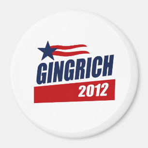 GINGRICH 2012 KAMPAGNEN-FAHNE MAGNET