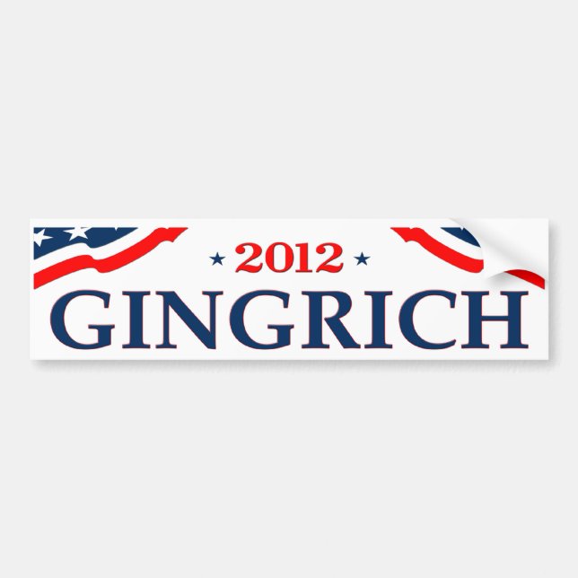 Gingrich Präsident 2012 (v105) Autoaufkleber (Vorne)