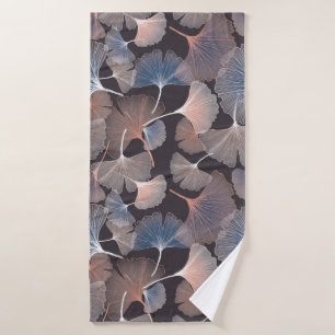 Ginhko leave pattern badehandtuch