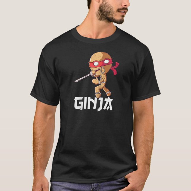 Ginja Ninjabread Man Gingerbread Ninja Christmas W T-Shirt (Vorderseite)