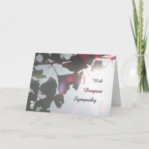 Ginkgo Biloba Blätter Beileid Grußkarte Karte