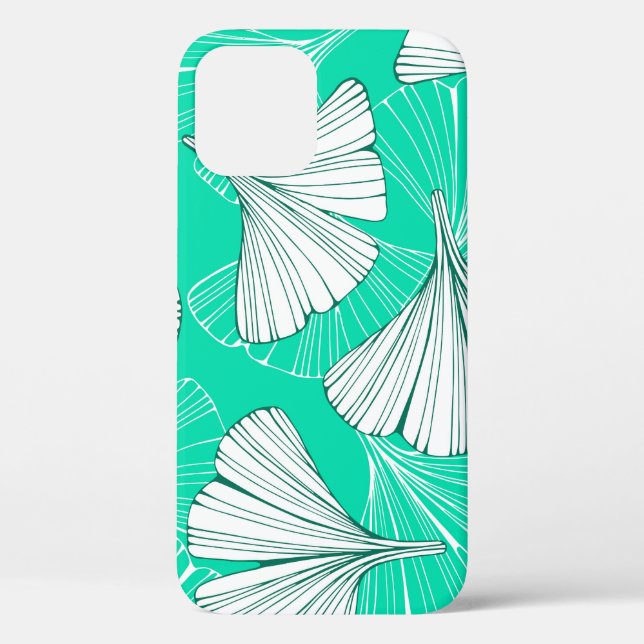 Ginkgo-Biloba-Blätter, handgezeichnet Muster Case-Mate iPhone Hülle (Rückseite)