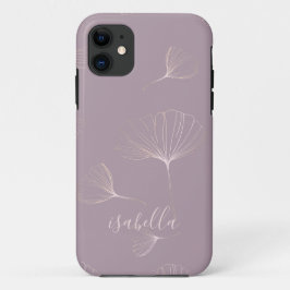 Ginkgo Biloba Botanische Rose Gold Personalisiert Case-Mate iPhone Hülle