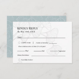 Ginkgo Biloba Dream Wedding Response Card RSVP Karte