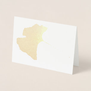Ginkgo Biloba Leaf Card Folienkarte