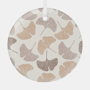Ginkgo biloba: trockenes nahtloses Design. Ornament Aus Glas