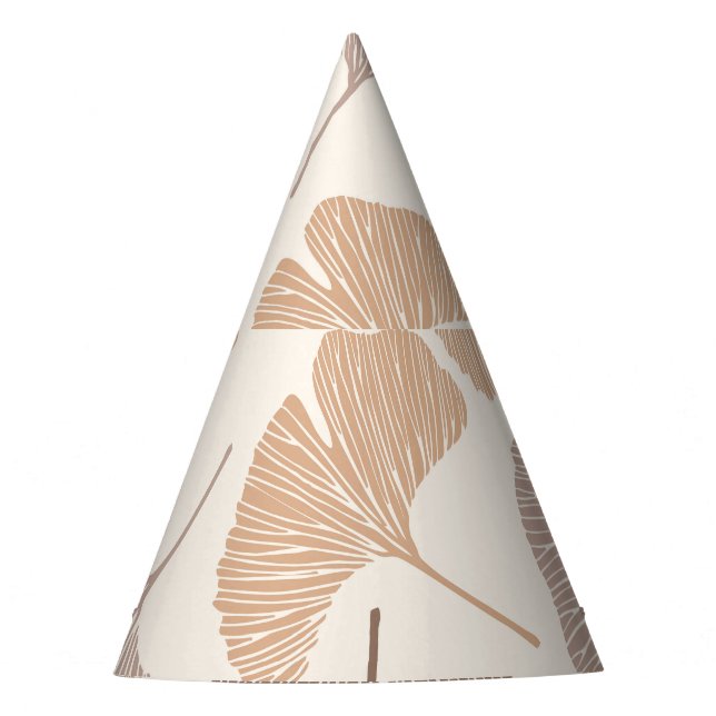 Ginkgo Biloba: trockenes, nahtloses Design. Partyhütchen (Vorderseite)