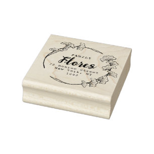Ginkgo-Blätter, die den Namen personalisieren Gummistempel