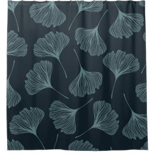 Ginkgo Blätter: Elegantes, nahtloses Muster. Duschvorhang