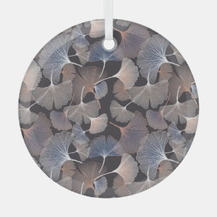 Ginkgo-Blätter: elegantes natürliches Muster. Ornament Aus Glas