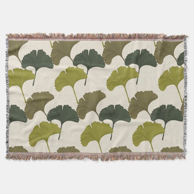 Ginkgo-Blätter - individuell anpassbare Hintergrun Decke (Vorderseite)