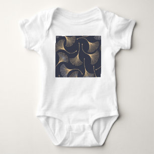 Ginkgo-Blätter Nahtloses Muster Baby Strampler