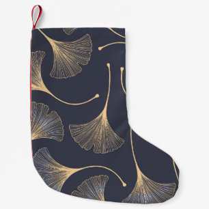 Ginkgo-Blätter Nahtloses Muster Kleiner Weihnachtsstrumpf
