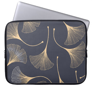 Ginkgo-Blätter Nahtloses Muster Laptopschutzhülle