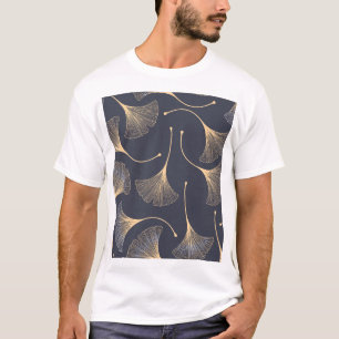 Ginkgo-Blätter Nahtloses Muster T-Shirt