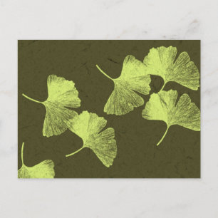 Ginkgo-Blätter Postkarte