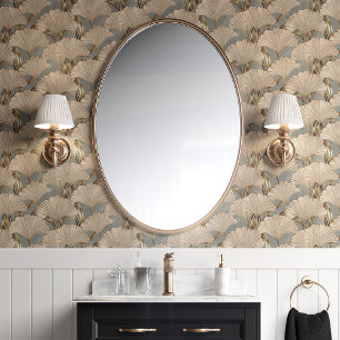 Ginkgo-Blätter und Gold Art Deco Tapete