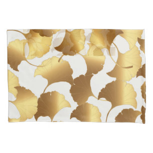 Ginkgo Gold: Luxus Vintages Design. Kissenbezug