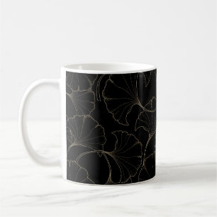 Ginkgo Gold: Vintages Luxus-Design Kaffeetasse