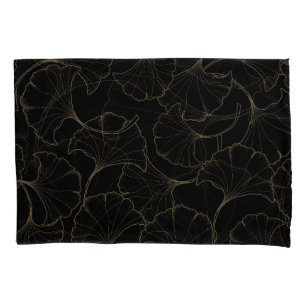 Ginkgo Gold: Vintages Luxus-Design Kissenbezug