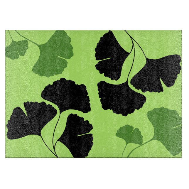 Ginkgo Leaf Glass Cutting Board Schneidebrett (Vorderseite)