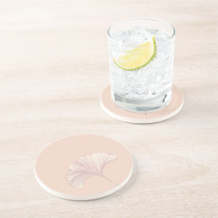 Ginkgo Leaf individuell anpassbare Hintergrundfarb Getränkeuntersetzer