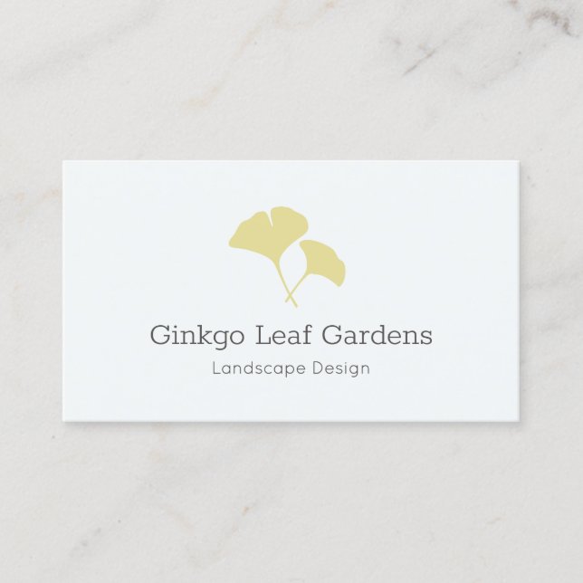 Ginkgo Leaf Landscaping Modern Visitenkarte (Vorderseite)