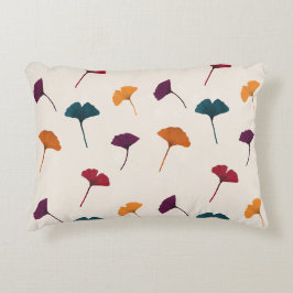 Ginkgo Leaf Muster Wasserfarbe Herbst Farben Dekokissen