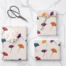 Ginkgo Leaf Muster Wasserfarbe Herbst Farben