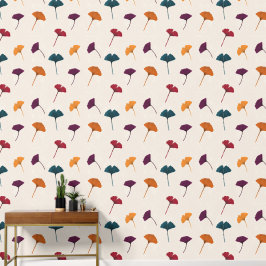 Ginkgo Leaf Muster Wasserfarbe Herbst Farben Tapete