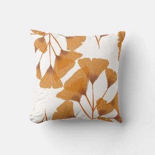 Ginkgo Leaf Nahtloses Herbstmuster Kissen