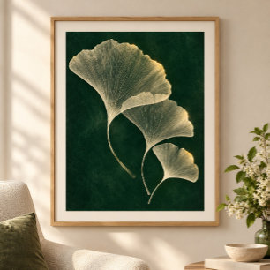 Ginkgo Light Archiv Kunst Druck Poster