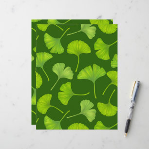 Ginkgo-Muster in dunkelgrün