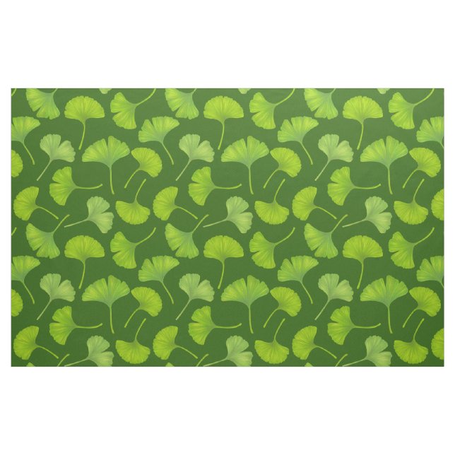 Ginkgo-Muster in dunkelgrün Stoff (Fat Quarter (45,7 x 55,9 cm))