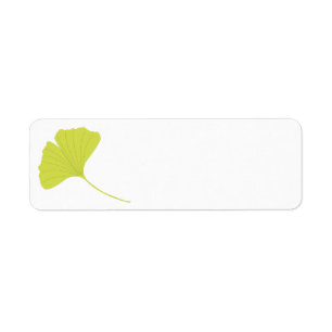 Ginkgo-Rücksendeadresse-Aufkleber
