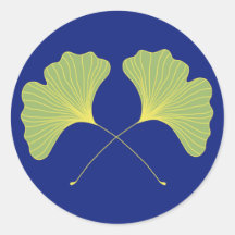 Ginkgo Tree Blätter Blau und Grün