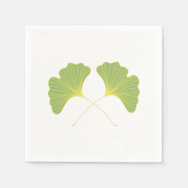 Ginkgo Tree Blätter Spring Green Serviette