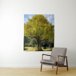 Ginkgo Tree of Golden Yellow Wandteppich