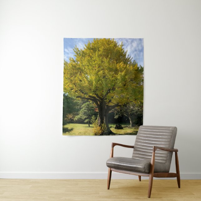 Ginkgo Tree of Golden Yellow Wandteppich (Beispiel)