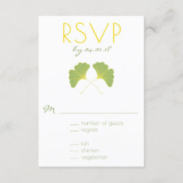 Ginkgo Treppe Spring Green UAWG 2 RSVP Karte